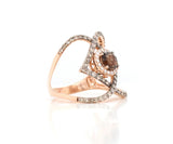 Le Vian 0.75ct Smokey Quartz and 0.55ctw Diamond Ring in 14K