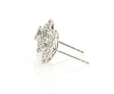 New 1.33ctw Diamond Cluster Frame Stud Earrings in 14K