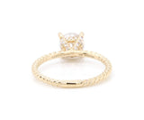 New Gabriel & Co. 0.11ctw Diamond Underhalo Semi Mount Ring in 14K