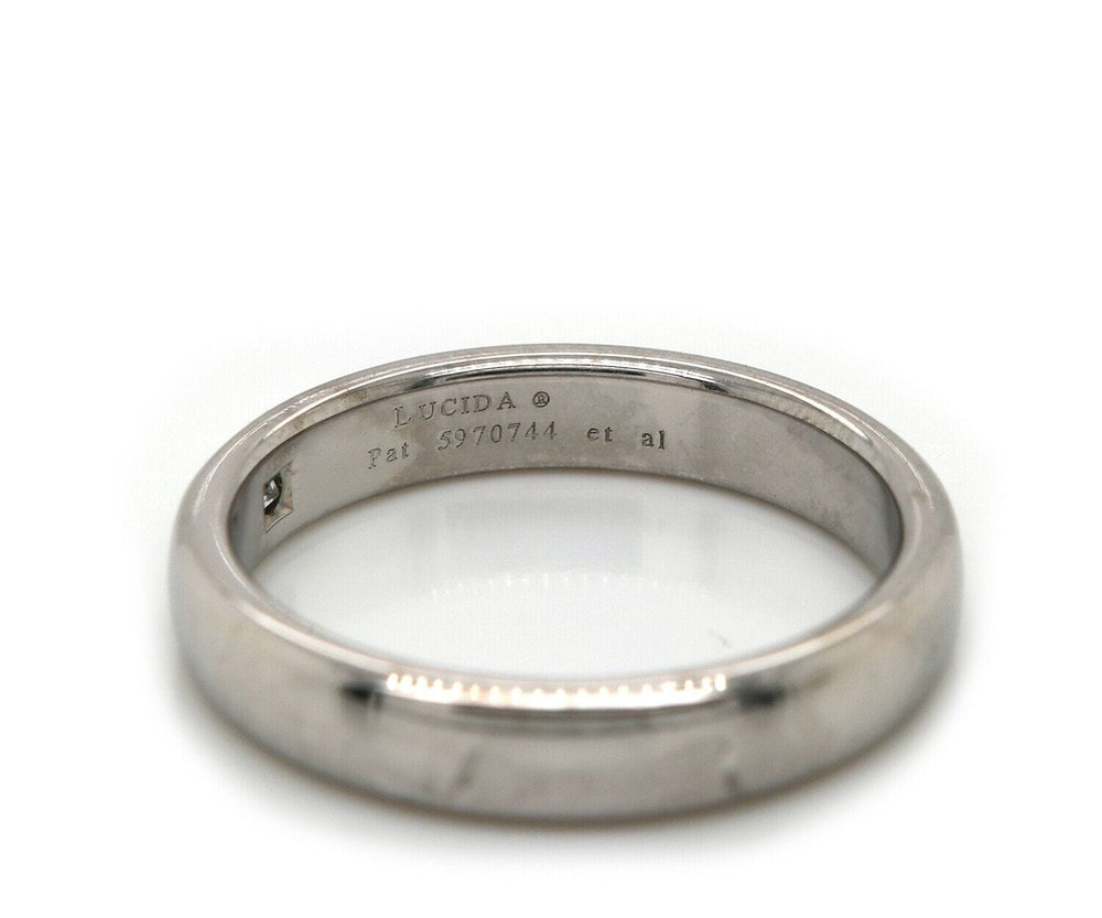 Tiffany & Co. Lucida Single Radiant Diamond Wedding Band Ring in Platinum