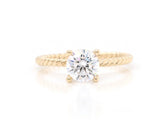 New Gabriel & Co. 0.11ctw Diamond Underhalo Semi Mount Ring in 14K