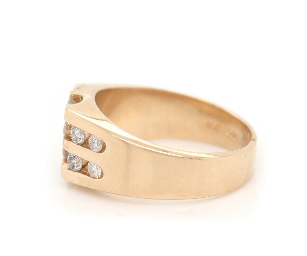 Gents 0.75ctw Diamond Sun Ray Ring in 14K