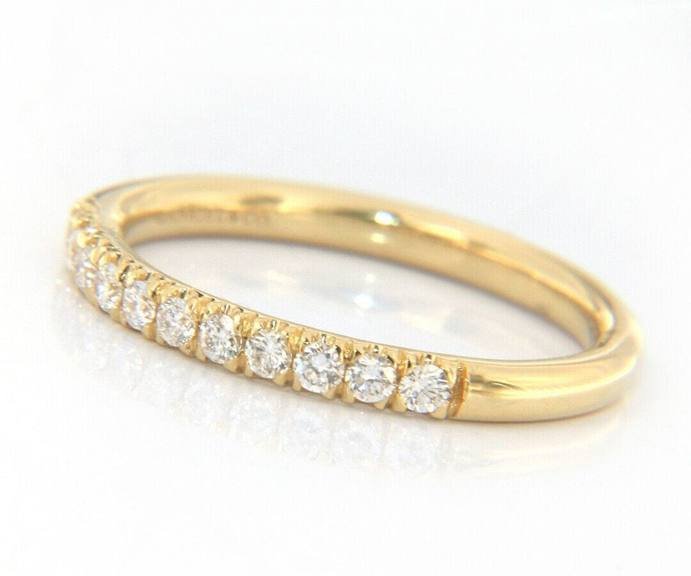 New Gabriel & Co. French Pave Diamond Wedding Band Ring in 14K