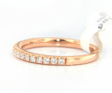 New 0.27ctw Diamond Shared Prong Wedding Band Ring in 14K