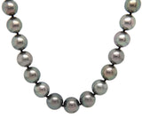 Iridesse Tahitian Diamond and Graduated Pearl Strand Necklace in 18K