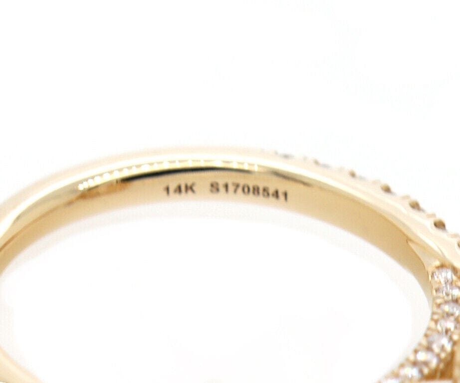 New Gabriel & Co 0.69ctw Diamond Hamilton Oval Frame Straight Semi Ring 14K