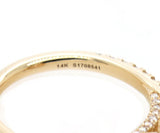 New Gabriel & Co 0.69ctw Diamond Hamilton Oval Frame Straight Semi Ring 14K