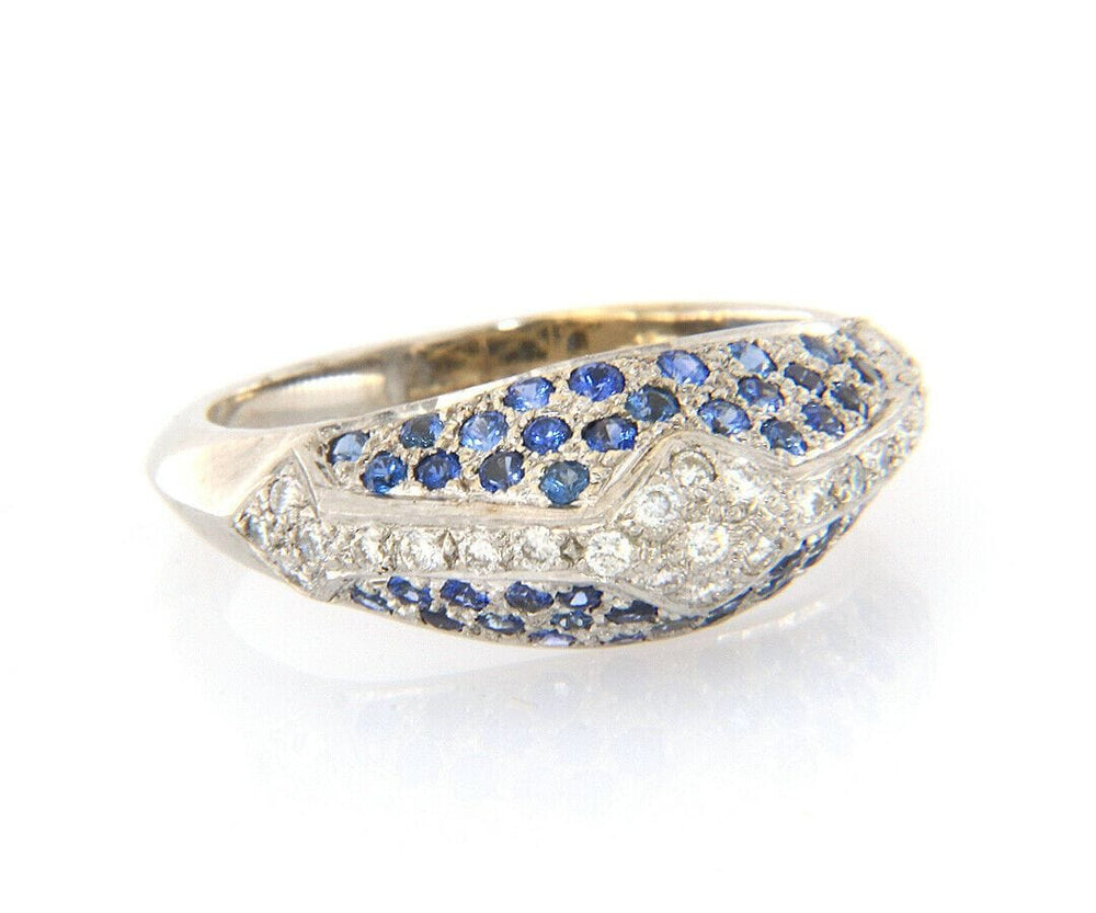 0.50ctw Sapphire and 0.15ctw Diamond Ring in 18K