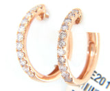 New 1.01ctw Diamond Small Hoop Earrings in 14K