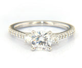 New Gabriel & Co. Diamond Three Stone Semi Mount Ring in 14K