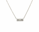 New Gabriel & Co. 0.27ctw Baguette and Round Diamond Rectangle Pendant Necklace in 14K