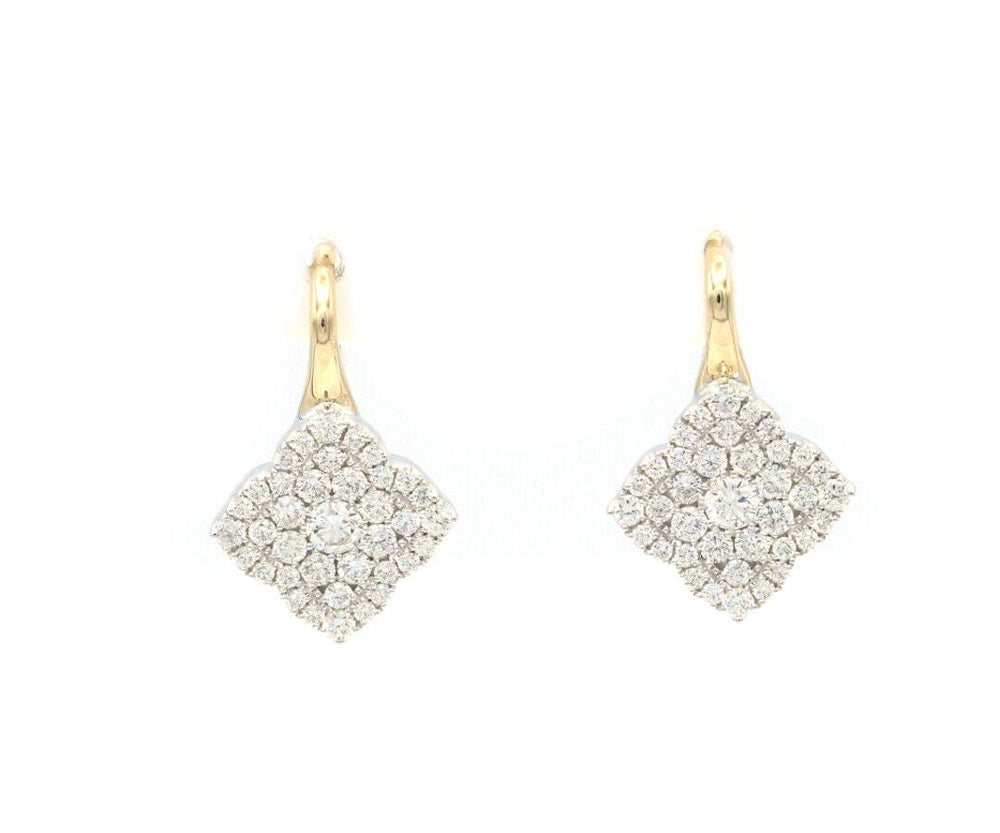 New Frederic Sage 1.02ctw Diamond Fleur D’Amour Earrings in 14K