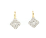 New Frederic Sage 1.02ctw Diamond Fleur D’Amour Earrings in 14K