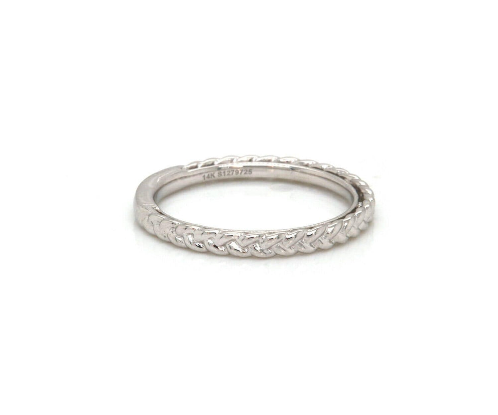 New Gabriel & Co. Braided Stackable Band Ring in 14K