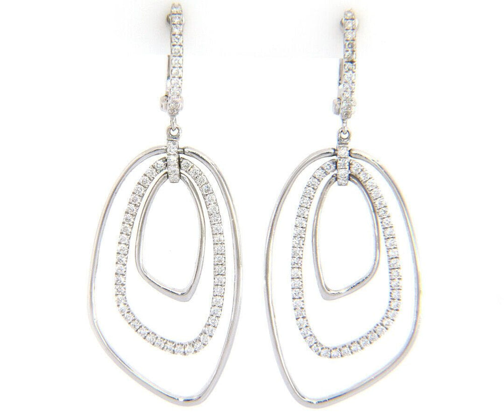 New Frederic Sage Diamond Layered Dangle Earrings in 14K