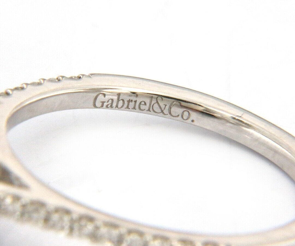 New Gabriel & Co. Diamond Halo Semi Mount Ring in 14K