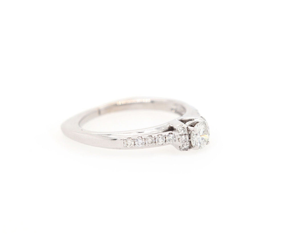 Harry K Signature Collection 0.50ctw Round Diamond Engagement Ring in 18K