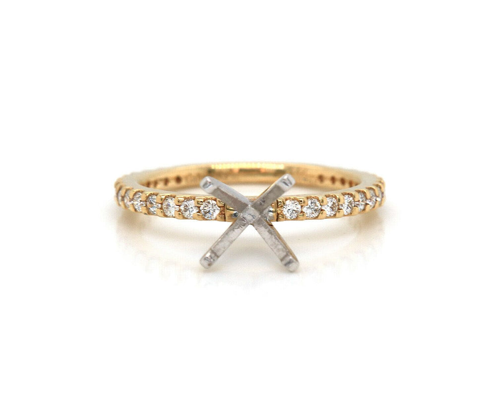 New Gabriel & Co. 0.36ctw Diamond Straight Semi Mount Ring in 14K