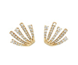 New Gabriel & Co. 0.52ctw Diamond Fan Stud Earrings in 14K