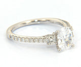 New Gabriel & Co. Diamond Three Stone Semi Mount Ring in 14K