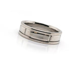 Gents Christian Bernard Groove  Wedding Band