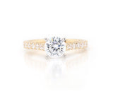 New Gabriel & Co. 0.51ctw Diamond Shared Prong Semi Mount Ring in 14K