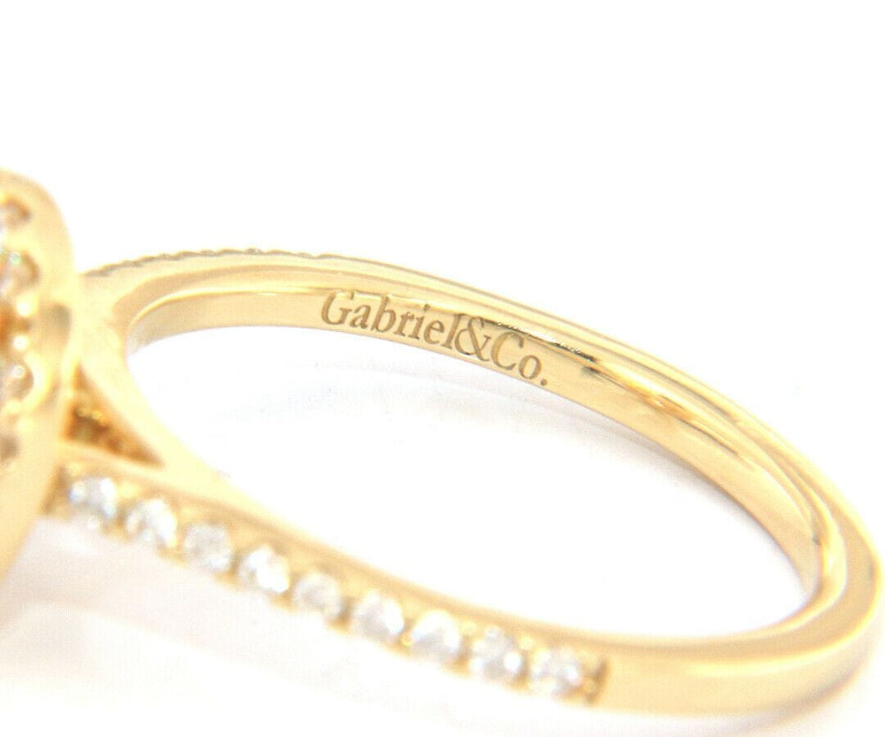 New Gabriel & Co. Oval Diamond Halo Semi Mount Ring in 14K