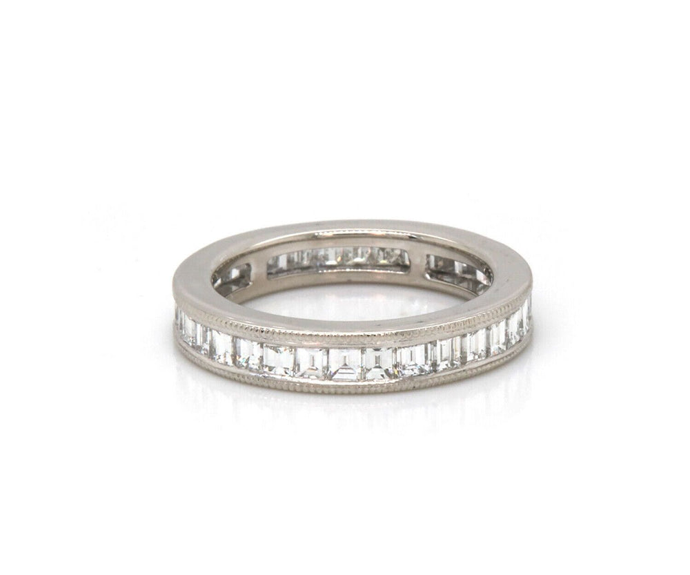 1.57ctw Baguette Diamond Channel Set Eternity Band Ring in Platinum