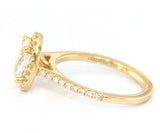 New Gabriel & Co. Oval Diamond Halo Semi Mount Ring in 14K