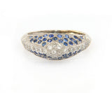 0.50ctw Sapphire and 0.15ctw Diamond Ring in 18K
