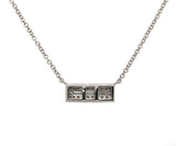 New Gabriel & Co. 0.27ctw Baguette and Round Diamond Rectangle Pendant Necklace in 14K