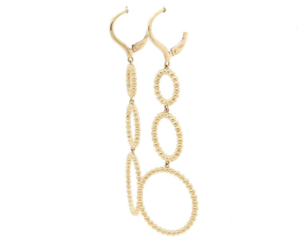 New Gabriel & Co. Bujukan Triple Dangle Earrings in 14K