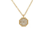 New Gabriel & Co. 0.11ctw Pave Diamond Octagon Pendant Necklace in 14K