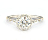 New Gabriel & Co. Diamond Halo Semi Mount Ring in 14kt