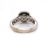 1.50 CTW Round Halo Double Row Diamond Engagement Ring In 14K