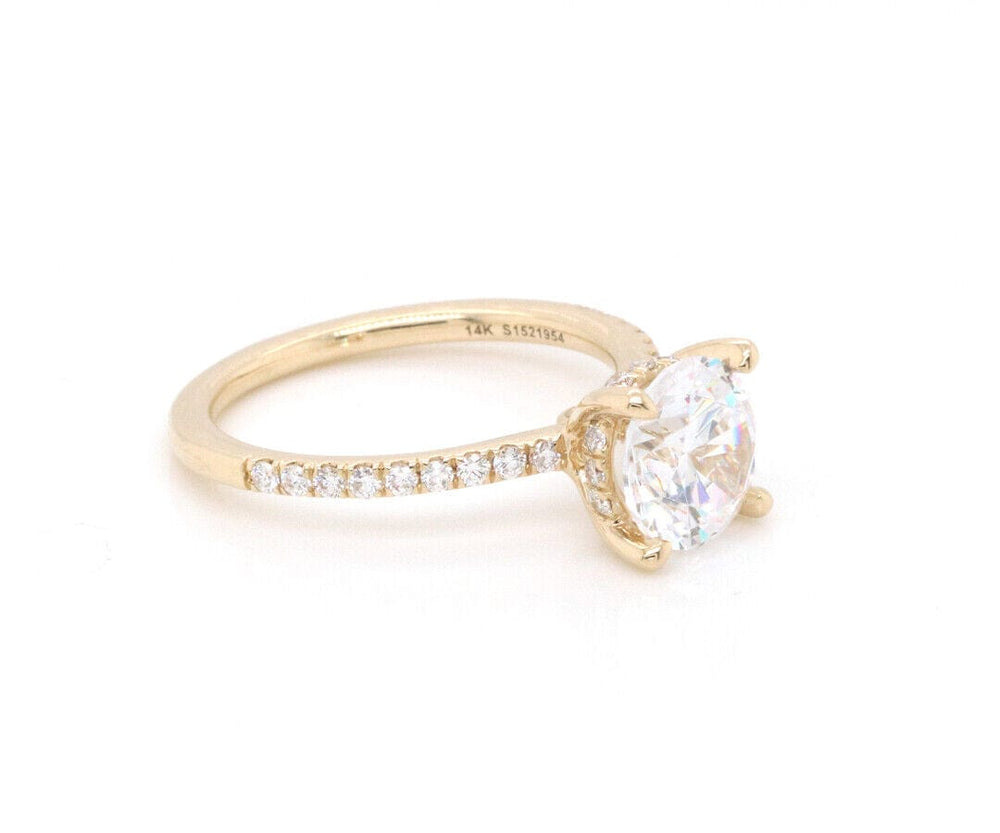 New Gabriel & Co. 0.33ctw Diamond Straight Semi Mount Ring in 14K