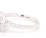 New Gabriel & Co. 1.16ctw Diamond Cushion Halo Semi Mount Ring in 14K