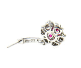1.50ctw Rubies and 0.50ctw Pave Diamond Dangle Earrings in 14K