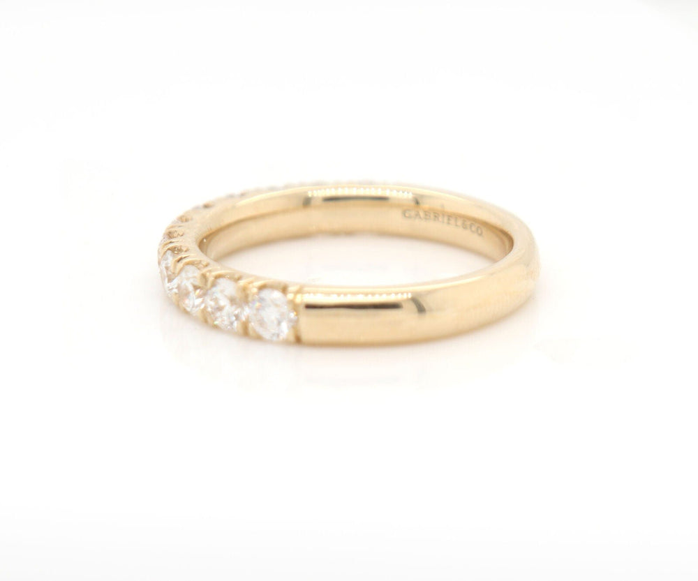 New Gabriel & Co. 0.99ctw Diamond Wedding Band Ring in 14K