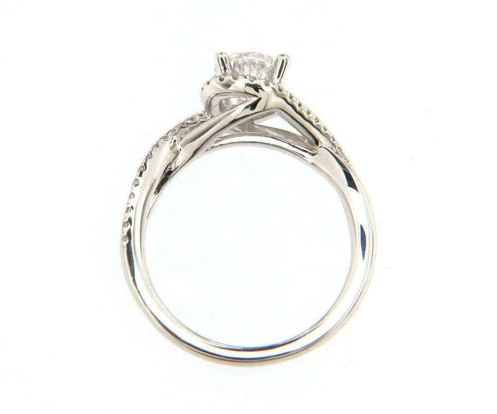 Gabriel & Co Pear Halo 0.26 CTW Diamond Infinity Semi Mount in 14K, NEW