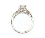 Gabriel & Co Pear Halo 0.26 CTW Diamond Infinity Semi Mount in 14K, NEW