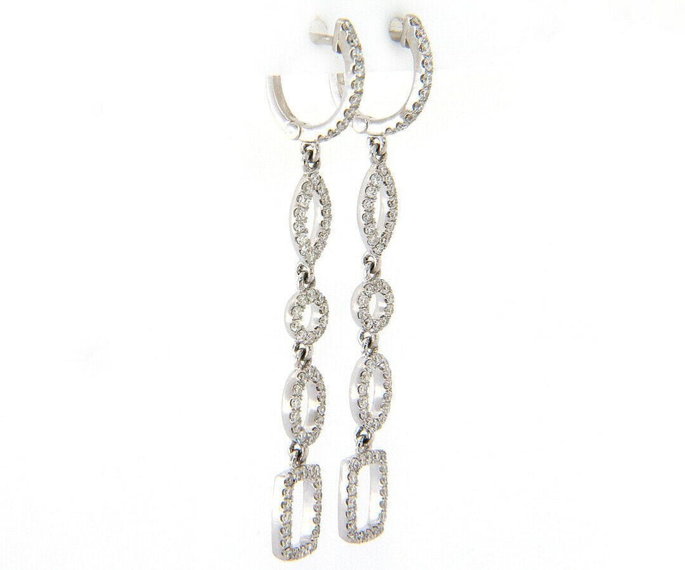 New Odelia 1.03ctw Diamond Mixed Shape Dangle Earrings in 18K