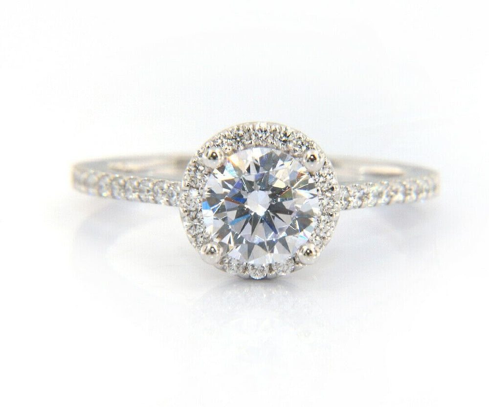 New Gabriel & Co. Diamond Halo Semi Mount Ring in 14K