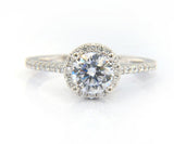 New Gabriel & Co. Diamond Halo Semi Mount Ring in 14K