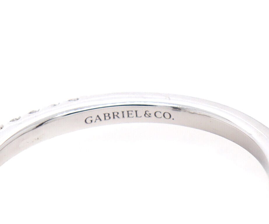 New Gabriel & Co. 0.15ctw Diamond Amata Classic Straight Semi Mount Ring in 14K