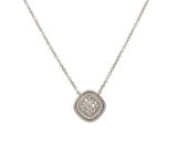 New Gabriel & Co. 0.12ctw Pave Diamond Double Braided Cushion Pendant Necklace in 14K