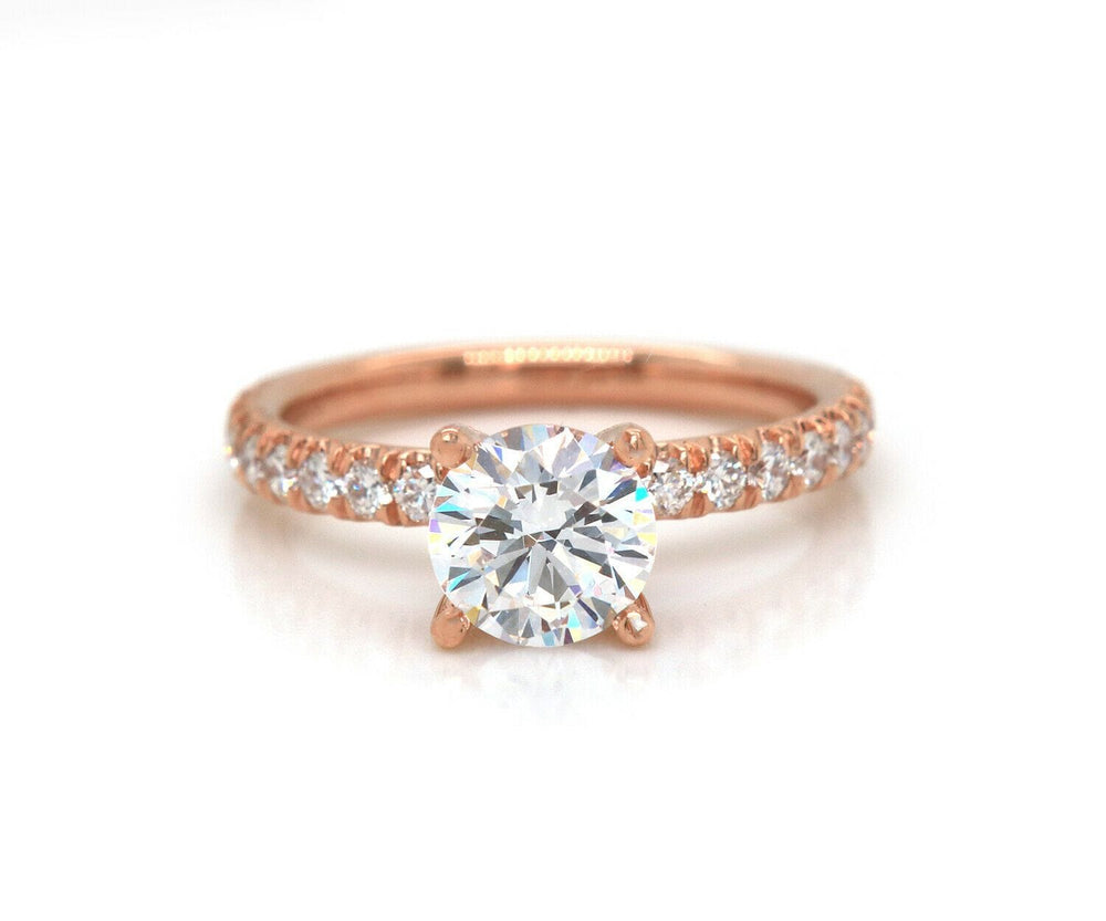 New Gabriel & Co. 0.54ctw Diamond Straight Semi Mount Ring in 14K