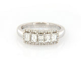 1.14ctw Baguette and Round Diamond Ring in 18K