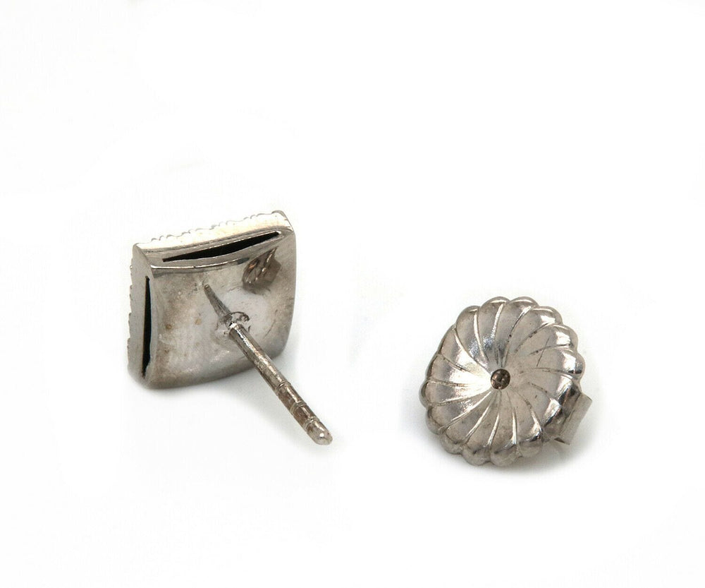 1.50ctw Princess Diamond Frame Stud Earrings in 14K