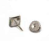 1.50ctw Princess Diamond Frame Stud Earrings in 14K